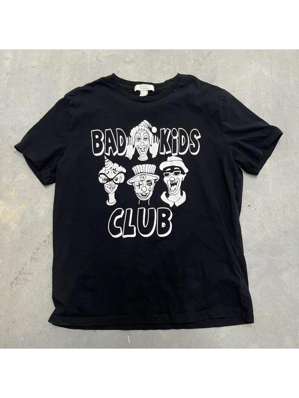 Bad Kids Club Graphic Tee Black Forever 21 Streetwear Shirt Medium